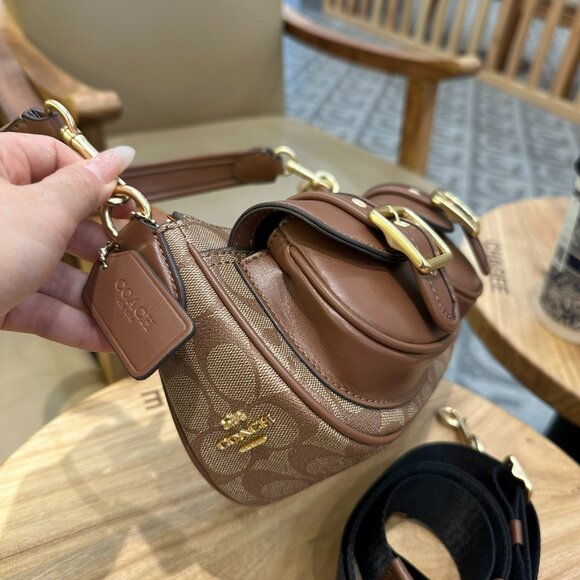 COACH mid-life underarm baguette bag mahjong bag - Picture 6 of 9